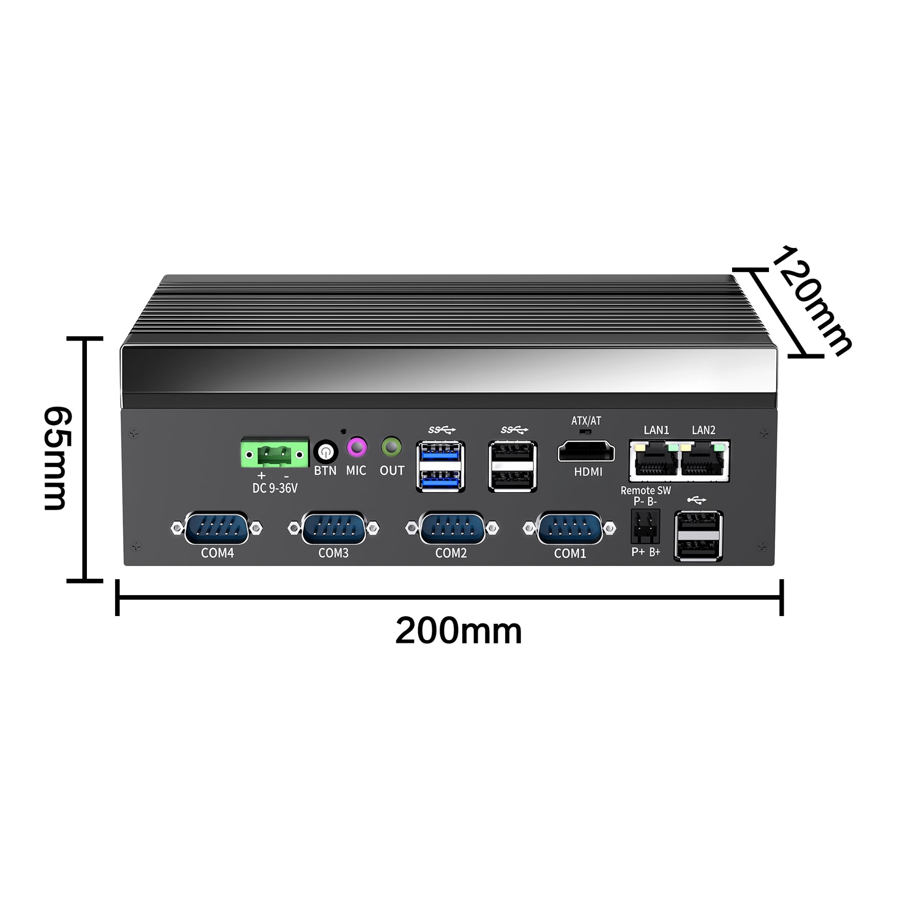 Mini Embedded PC BSC-MF-J6412-4C-2L Fan & Fanless Support i3-1215U / i5-7200U / i5-1235U / i7-1255U optional