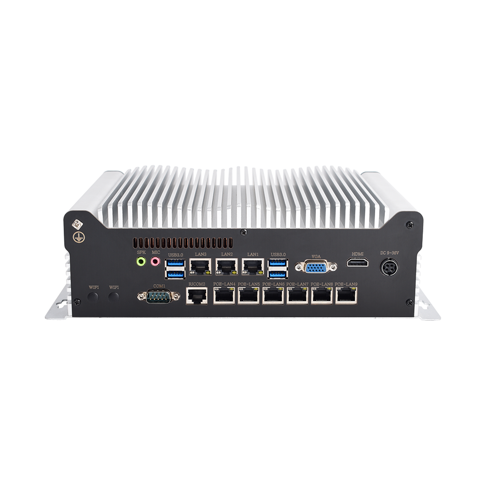 Industrial Box PC IBPC-1702H-9L2C6P-1P 9 LAN 2 COM 6 PoE