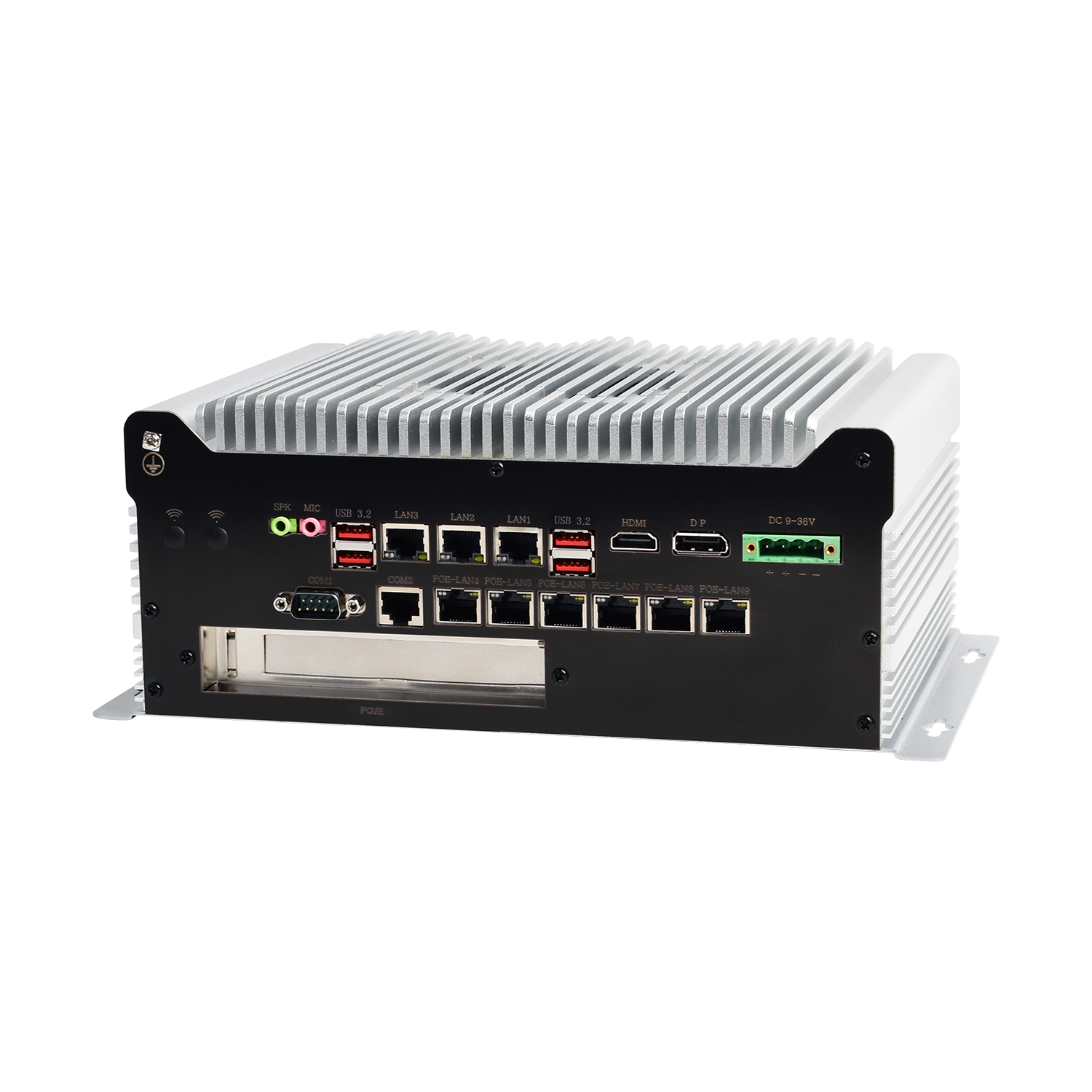 Industrial Box PC IBPC-2301H-9L2C6P-2P 9 LAN 2 COM 6 PoE