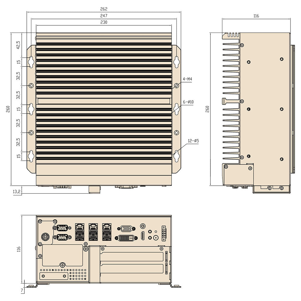 Flexible & Highly Expandable Industrial BOX PC IBPC-D6 Optional Interfaces High Cost-Effectiveness