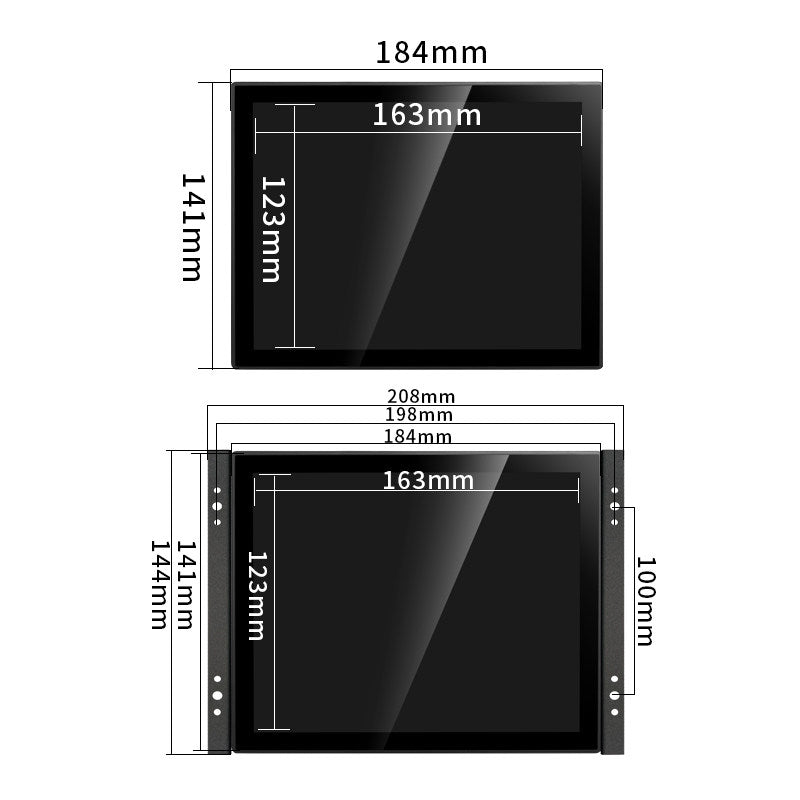 Monitor industrial de pantalla plana táctil IFPM de 7" a 23,8" con pantalla táctil capacitiva o resistiva. 