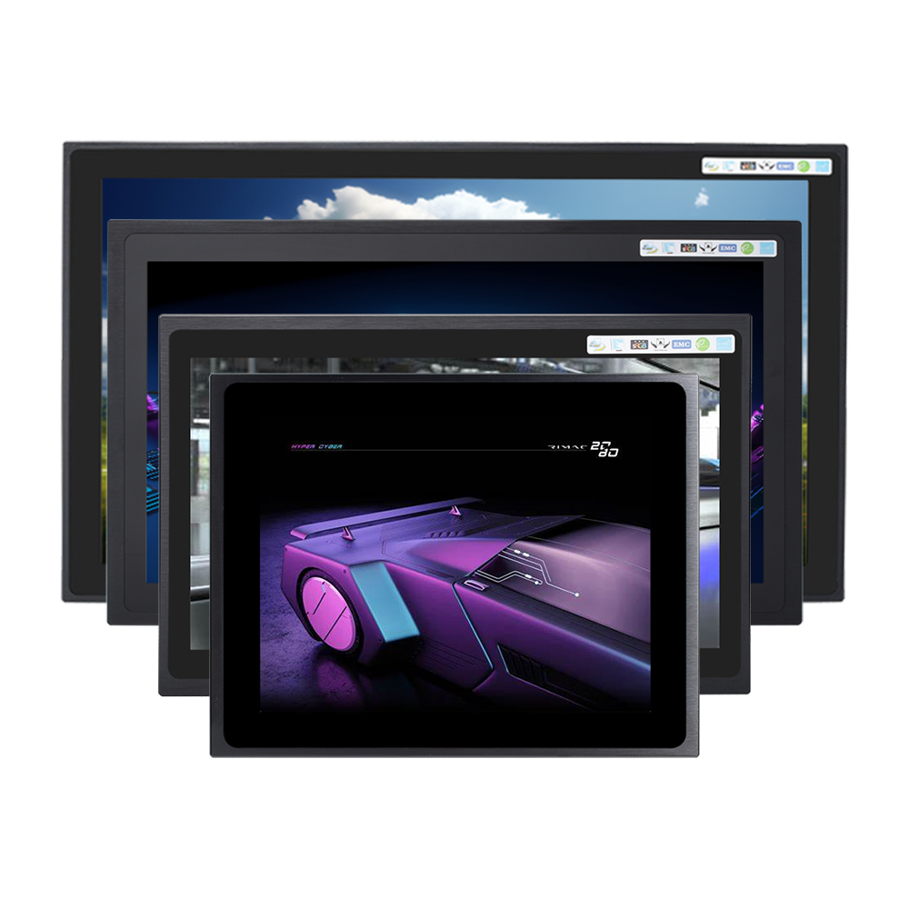 Industrial High Performance Panel PC BASCO IPPC-24H5-2L6C Series Windows Linuxs 2 LAN 6 COM HDMI VGA