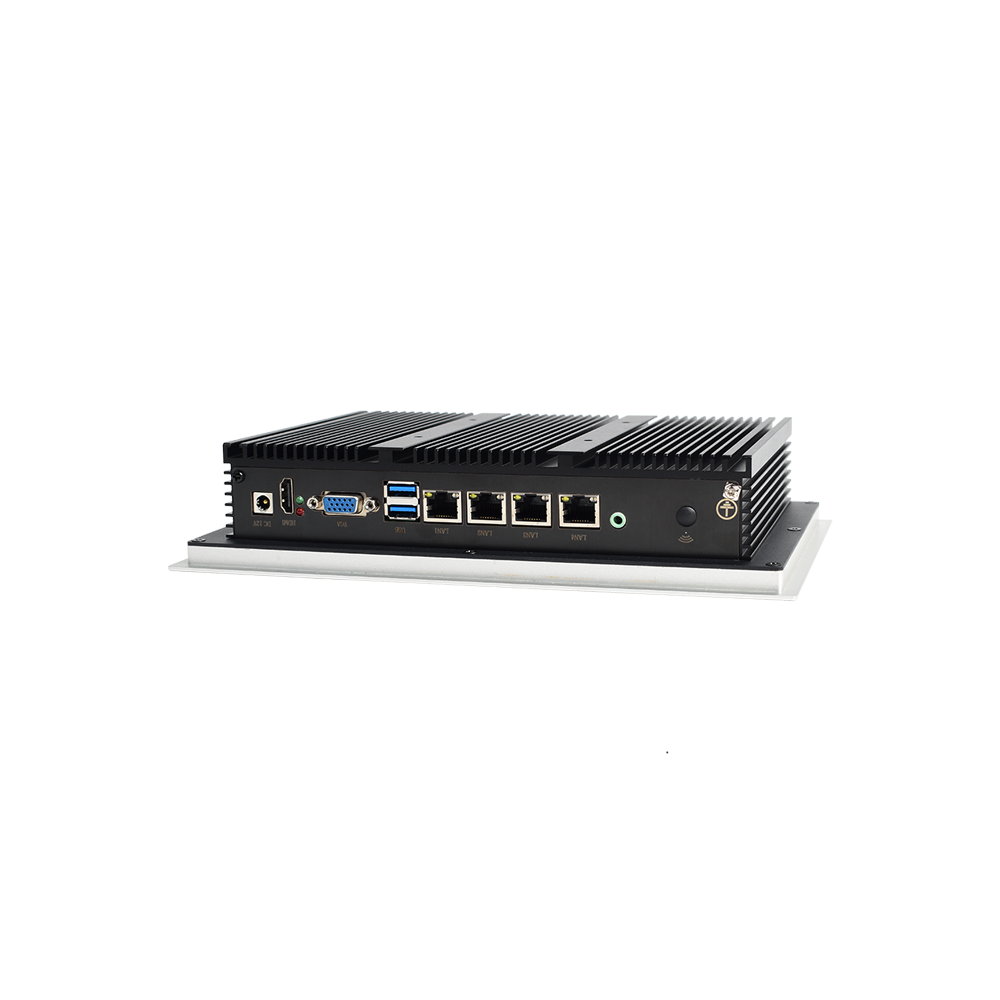 PC industrial todo en uno BASCO IPPC-25D3-4L6C-10W, 4 puertos LAN, 6 puertos COM