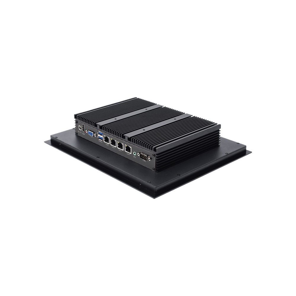 PC industrial todo en uno de panel BASCO IPPC-25D3-4L6C-12S 4 LAN 6 COM