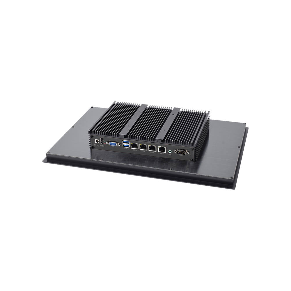 PC industrial todo en uno de panel BASCO IPPC-25D3-4L6C-15S 4 LAN 6 COM