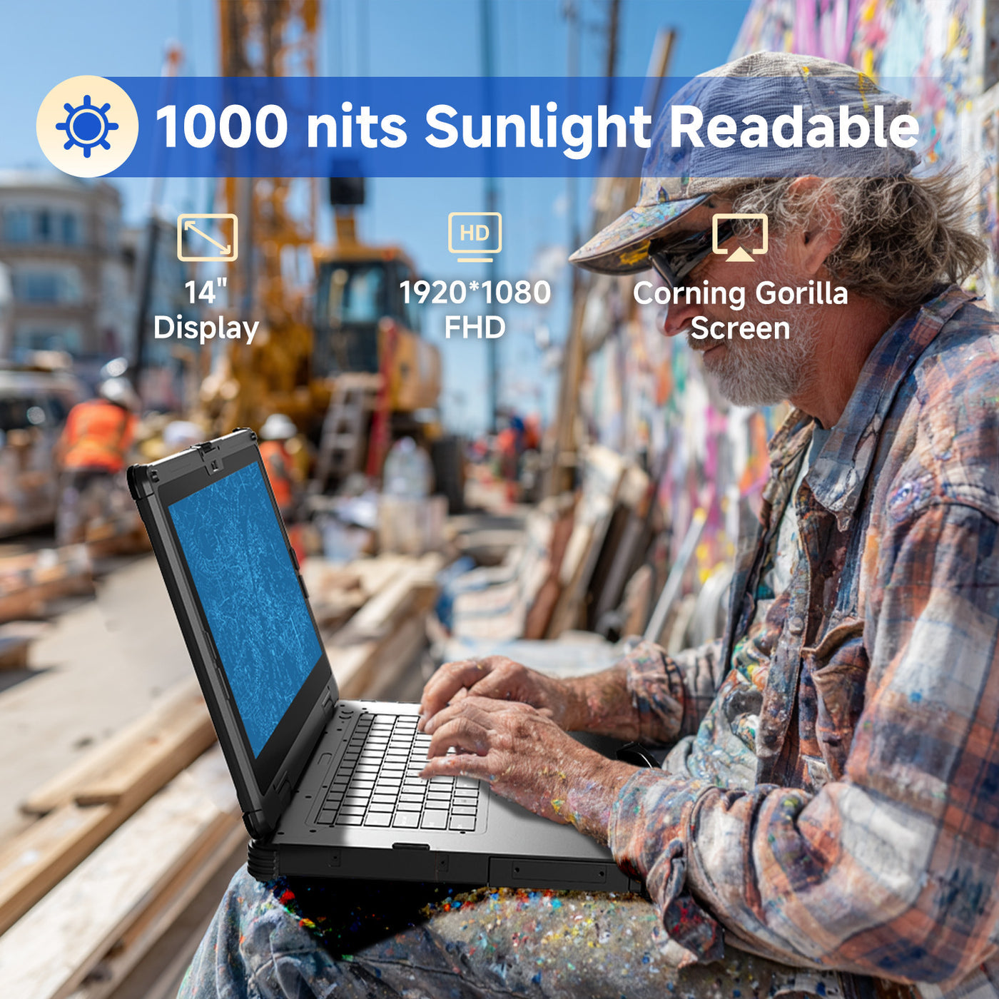 RLC1140M 14 inch Rugged Laptop Notebook PC MIL-STD-810H