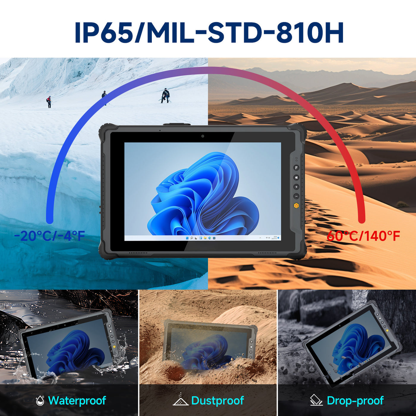 RTC1101A 10.1 inch Intel i5/i7 Windows Tough Tablets for Hard Environment