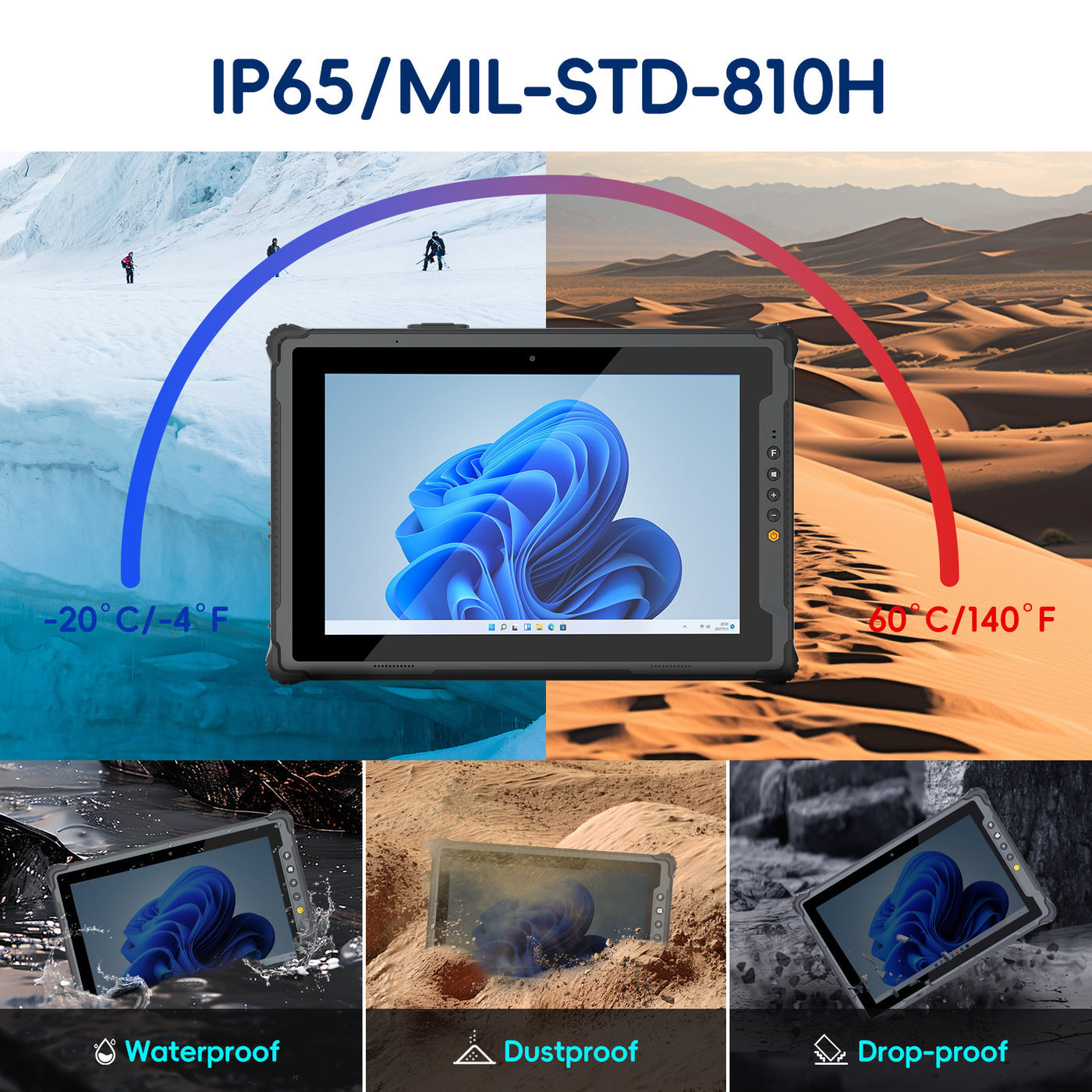 RTC1122A 12.2 inch Windows Rugged Tablet Computer