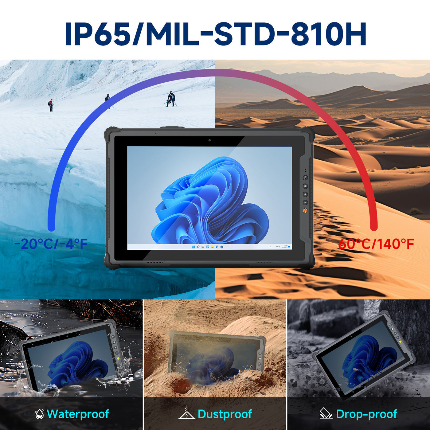 RTC1122J 12.2 inch Windows Rugged Industrial Tablet PC
