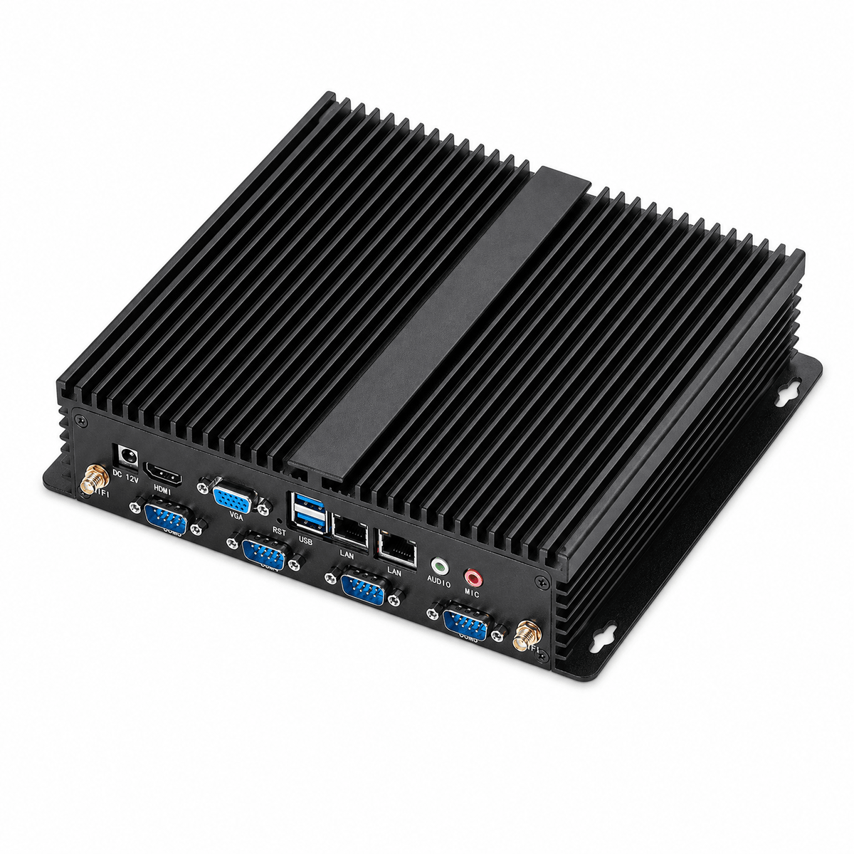 BSC-TCY079 Fanless Mini Embedded PC – Intel Core, 6x COM, Dual LAN, 12V DC Industrial Computer--BASCO Industrial PC