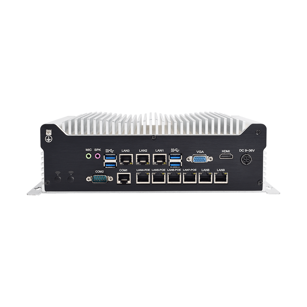 Industrial Box PC IBPC-1702H-9L2C4P-1P 9 LAN 2 COM 4 PoE--BASCO Industrial PC