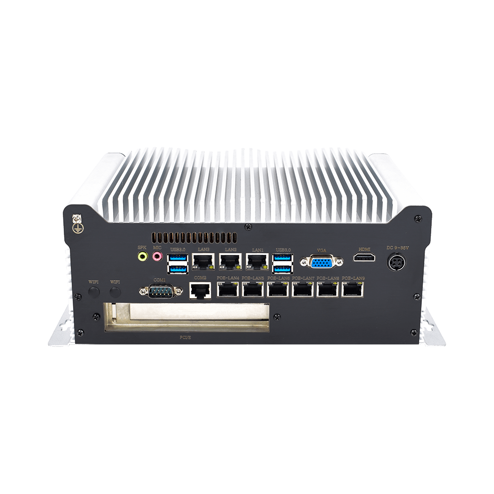 Industrial Box PC IBPC-1702H-9L2C6P-1P 9 LAN 2 COM 6 PoE--BASCO Industrial PC