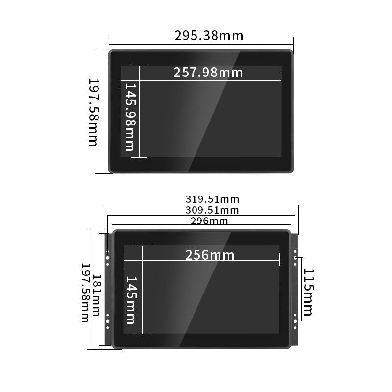Industrial Flat Panel Touch Screen Monitor IFPM 7" to 23.8" Capacitive or Resistive Touch--BASCO Industrial PC