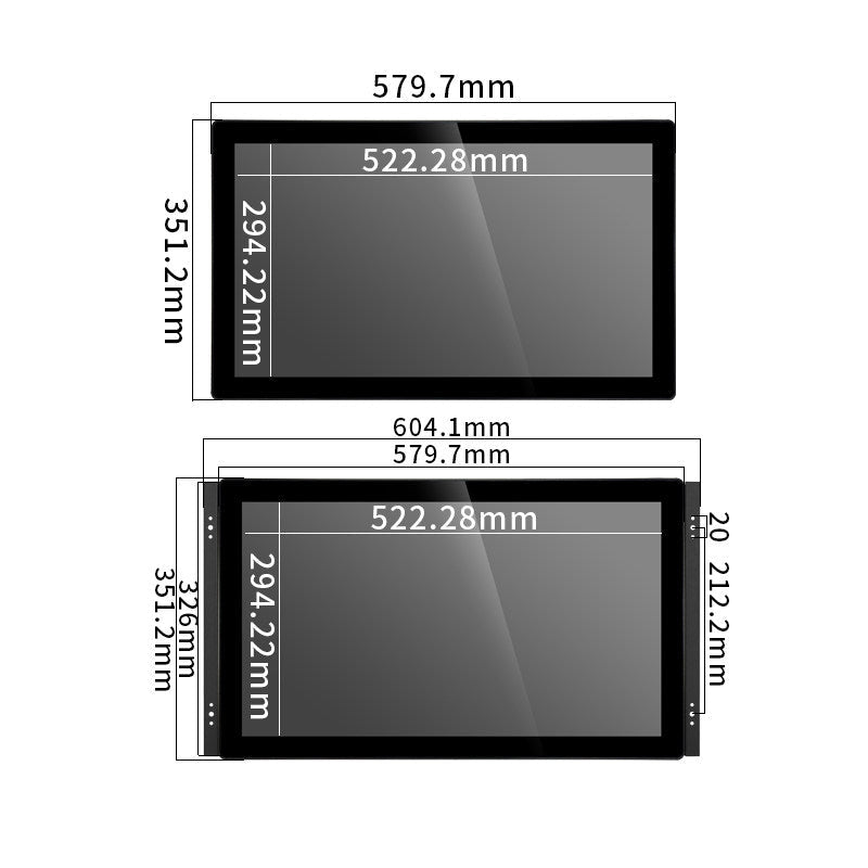Industrial Flat Panel Touch Screen Monitor IFPM 7" to 23.8" Capacitive or Resistive Touch--BASCO Industrial PC