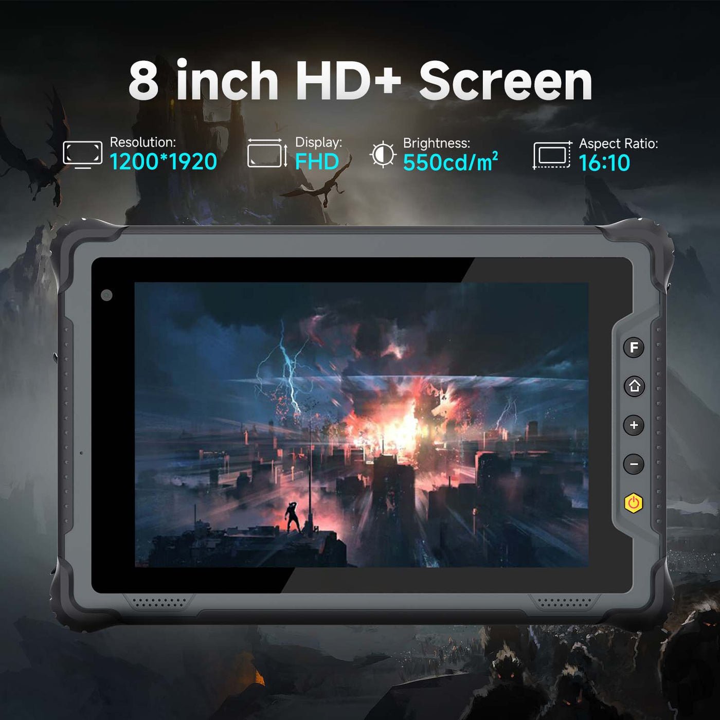 RTC1080T 8 inch Rugged Android Tablet PC--BASCO Industrial PC