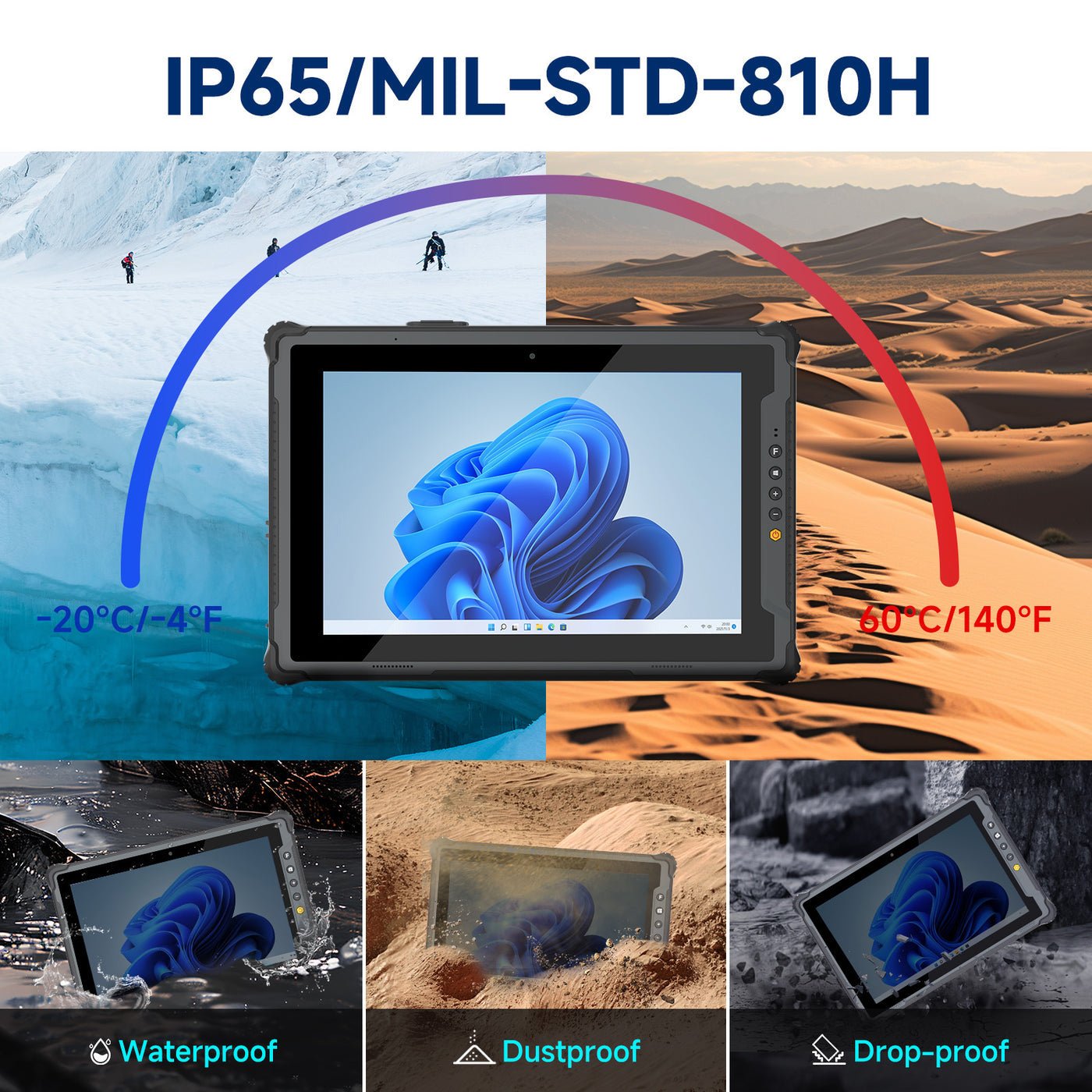 RTC1122J 12.2 inch Windows Rugged Industrial Tablet PC--BASCO Industrial PC